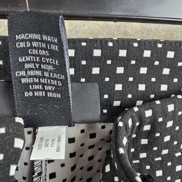 Lane Bryant Womens Polka Dot Pants Black Size 28 Stretch Slim Fit Polyester - Picture 8 of 10